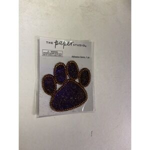 Paper Studio Glitter Paw Print Adhesive Gems 1 Piece Craft Embellishment